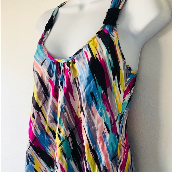 Mng mango silk tank abstract pink art Large office - Picture 6 of 6